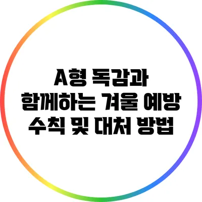 A형 독감과 함께하는 겨울: 예방 수칙 및 대처 방법