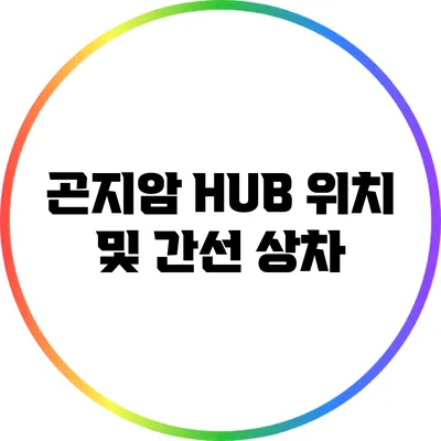 곤지암 HUB 위치 및 간선 상차