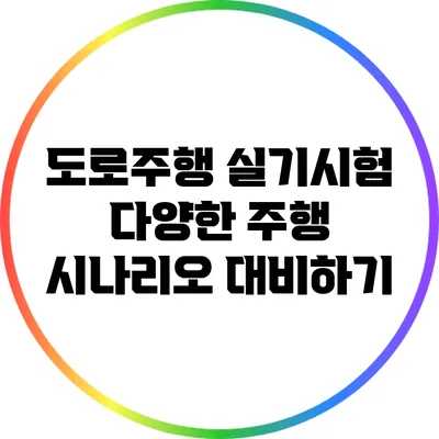 도로주행 실기시험: 다양한 주행 시나리오 대비하기