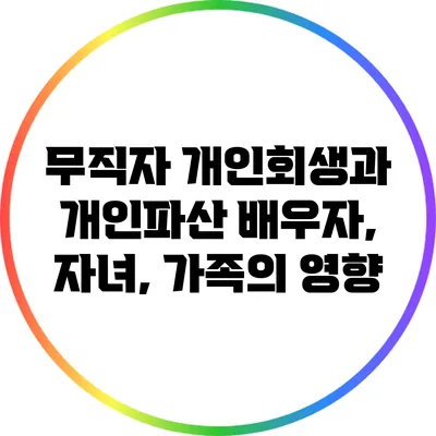 무직자 개인회생과 개인파산: 배우자, 자녀, 가족의 영향