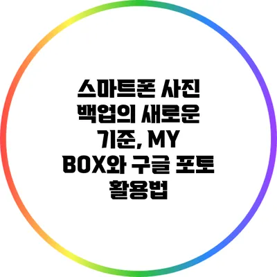 스마트폰 사진 백업의 새로운 기준, MY BOX와 구글 포토 활용법