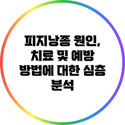 피지낭종: 원인, 치료 및 예방 방법에 대한 심층 분석
