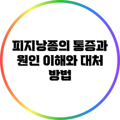 피지낭종의 통증과 원인: 이해와 대처 방법
