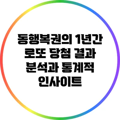 동행복권의 1년간 로또 당첨 결과 분석과 통계적 인사이트