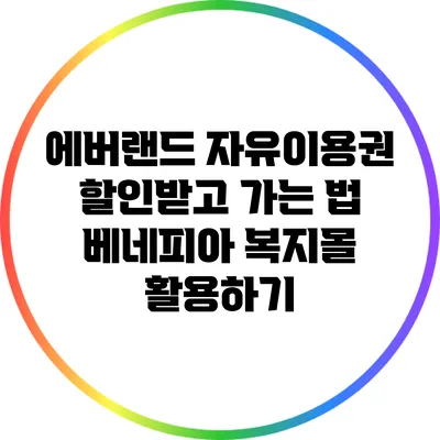 에버랜드 자유이용권 할인받고 가는 법: 베네피아 복지몰 활용하기