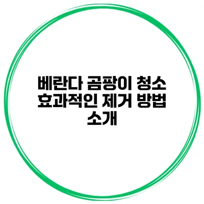 베란다 곰팡이 청소 효과적인 제거 방법 소개