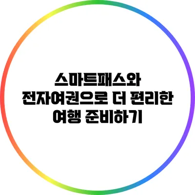 스마트패스와 전자여권으로 더 편리한 여행 준비하기