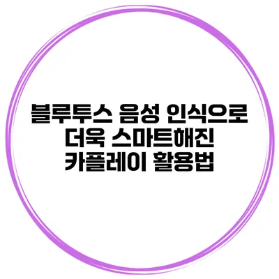 블루투스 음성 인식으로 더욱 스마트해진 카플레이 활용법